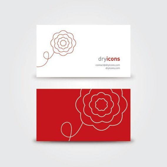 Large 2x minimal business card