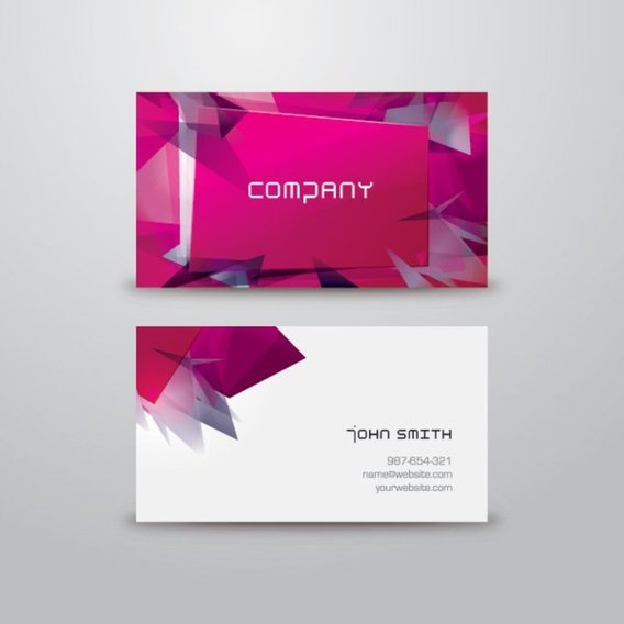 Large 2x modern business card