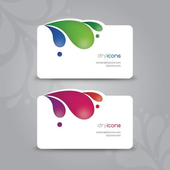 Large 2x modern business cards