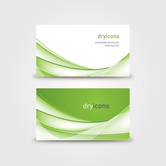 Large 2x wavy business card