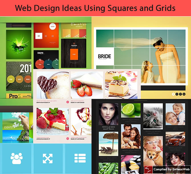Web Design Ideas Using Squares and Grids | EntheosWeb
