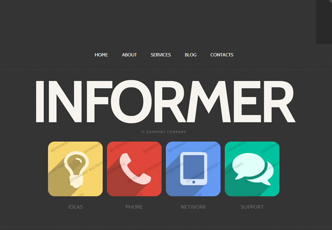 Template 46358 - Informer Internet Website Template