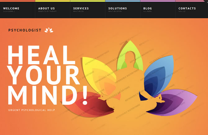 Template 45855 - Psychologist Psychological Website Template