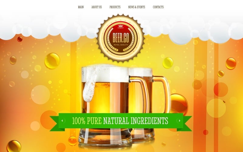 Brewery responsive website template 47592 original