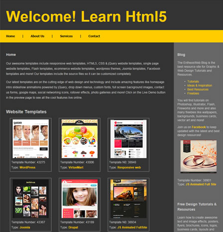 HTML5 website template