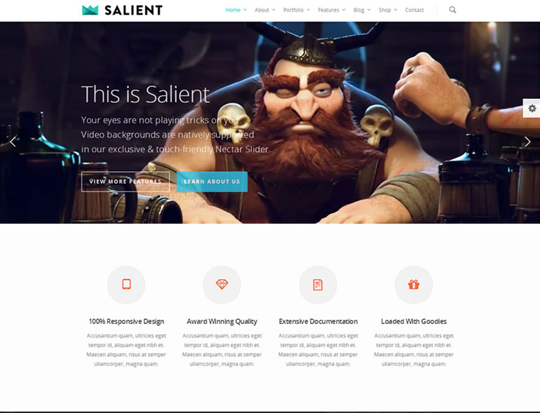 Salient - Responsive Multi-Purpose Theme