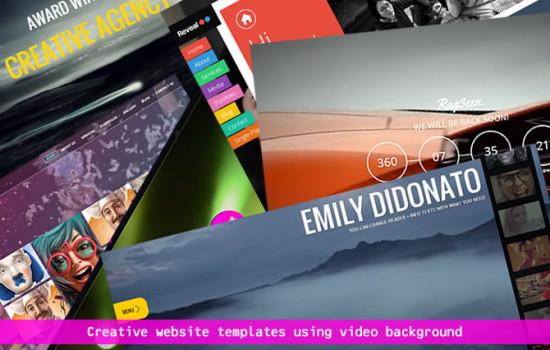 Creative website templates using video background creative website templates using video background