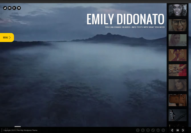 This Way WP Full Video/Image Background with Audio