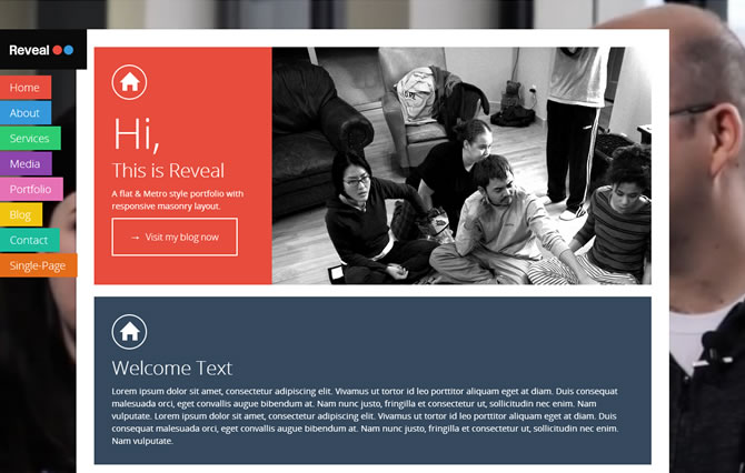 REVEAL - Flat & Metro Masonry Responsive Portfolio