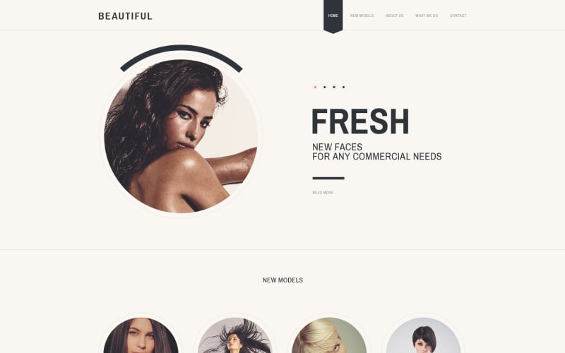 Beauty salon website template 47335 original