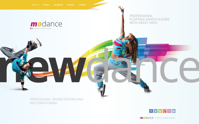 Dance studio website template 45859 original