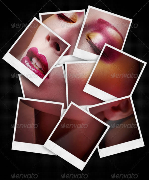 Polaroid Collage Photo Template