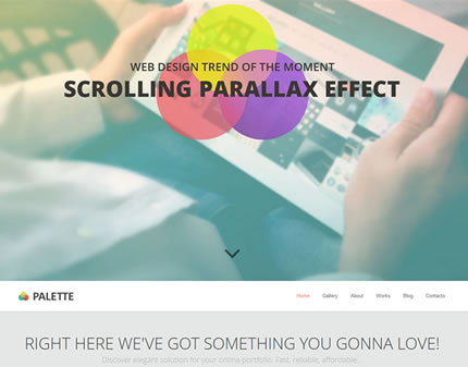 PALETTE - Bootstrap Parallax HTML Template