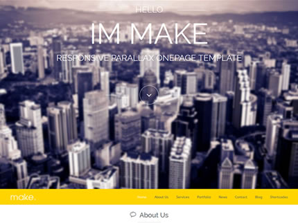 Make - Responsive Parallax Onepage WordPress Theme