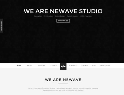 Newave - WordPress Responsive One Page Parallax