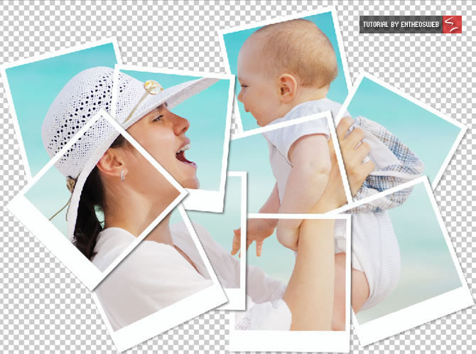 Polaroid Photo Collage with Photoshop