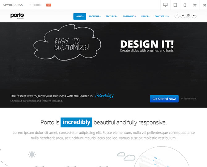 Porto Multipurpose Responsive WordPress Theme
