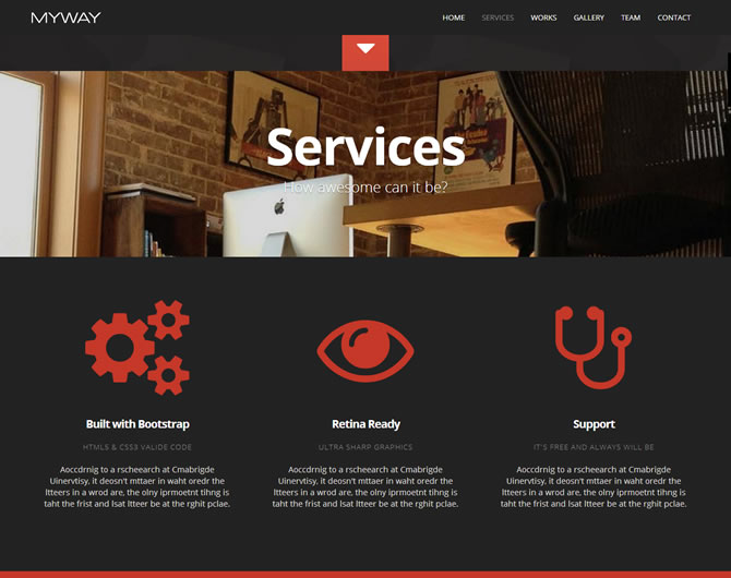 Myway - Onepage Bootstrap Parallax Retina Template