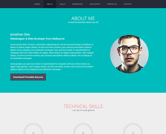 Flato - Responsive Resume, Personal Portfolio Temp