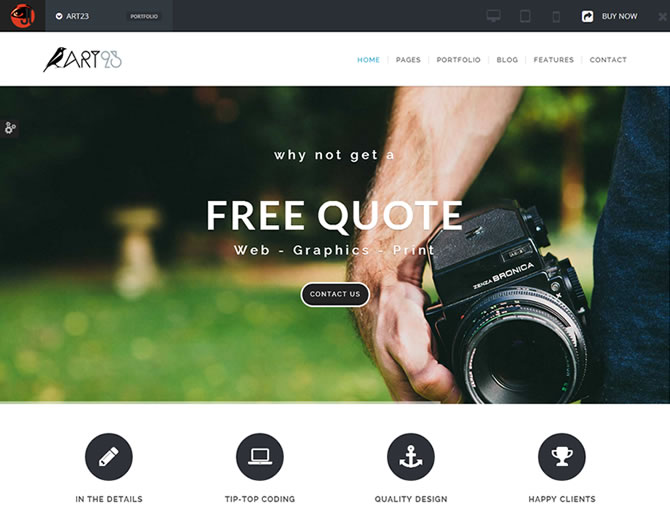 Art23 - Creative Html5 Portfolio Template