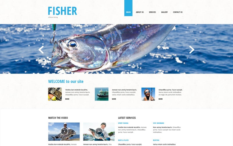 Fishing responsive website template 48018 original | best html5 bootstrap website templates | entheosweb Fishing responsive website template 48018 original