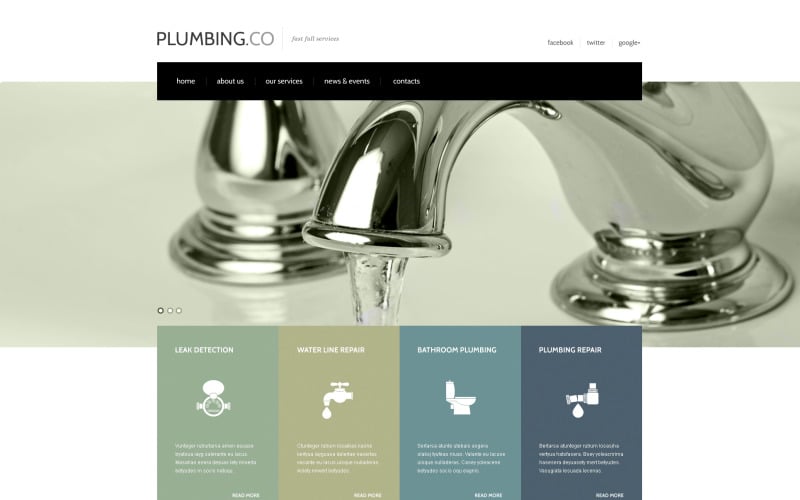 Full plumbing services website template 47769 original | best html5 bootstrap website templates | entheosweb Full plumbing services website template 47769 original