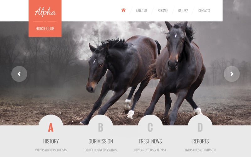 Horse responsive website template 46921 original | best html5 bootstrap website templates | entheosweb Horse responsive website template 46921 original