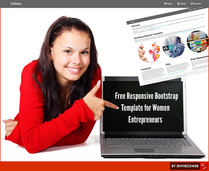 Free responsive bootstrap template for women