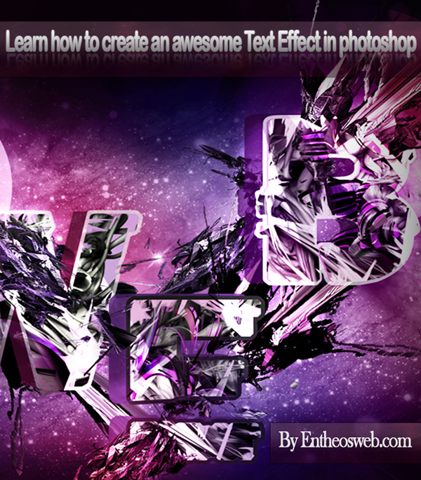Awesome text effect in photoshop final result