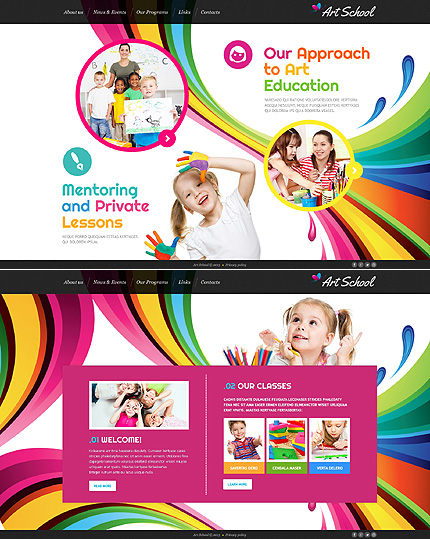 Template 46362   art school website template