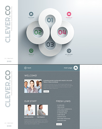 Template 47267   clever co website template