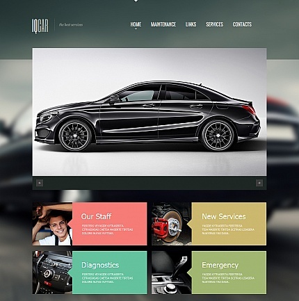 Template 47725 - Iqcar Car Moto CMS HTML Template 