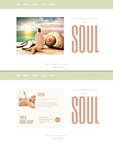 Template 47078   soul spa website template