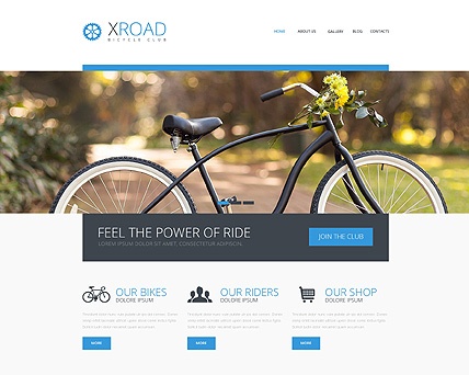 Template 48700 - Xroad Cycling Responsive Website Template 