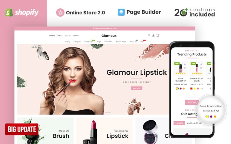 Glamour cosmetics store shopify theme 83769 7 original | muted pastels a popular web design trend | entheosweb Glamour cosmetics store shopify theme 83769 7 original