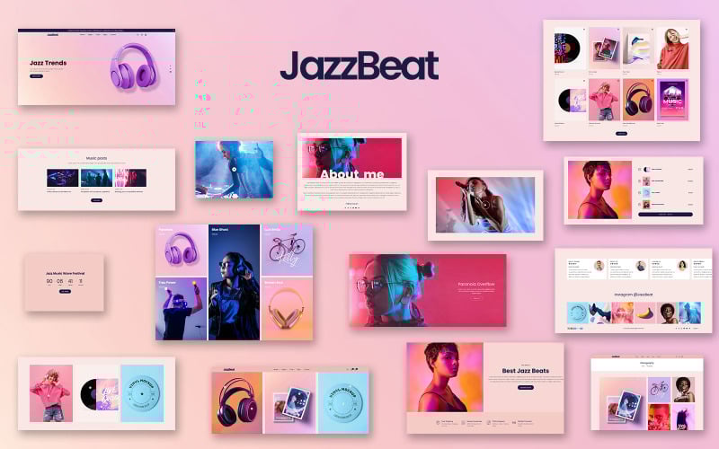 Jazzbeat music shopify theme 226560 original | muted pastels a popular web design trend | entheosweb Jazzbeat music shopify theme 226560 original
