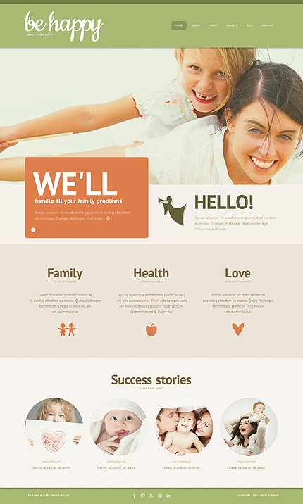 Template 48598 - Family Guide Responsive WordPress Theme family-guide wordpress template