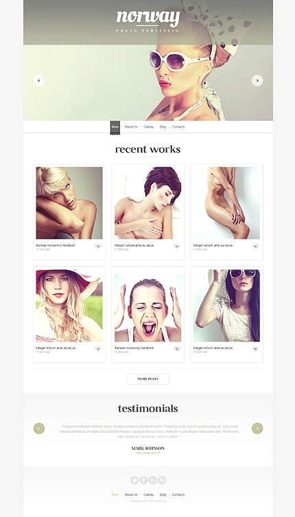 Template 48425 - Norway Portfolio Responsive WordPress Theme norway