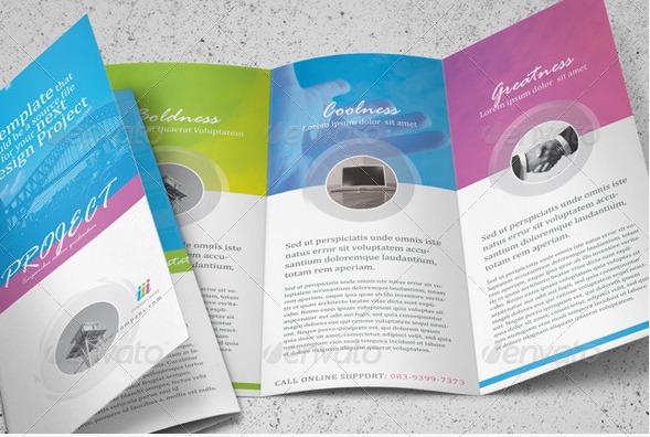 Clean trifold brochure template