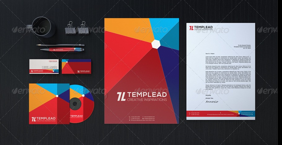 Colorful corporate identiyy