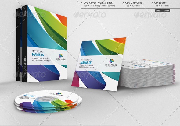 Corporate id color stroke dvd cover graphic river Corporate id color stroke dvd cover