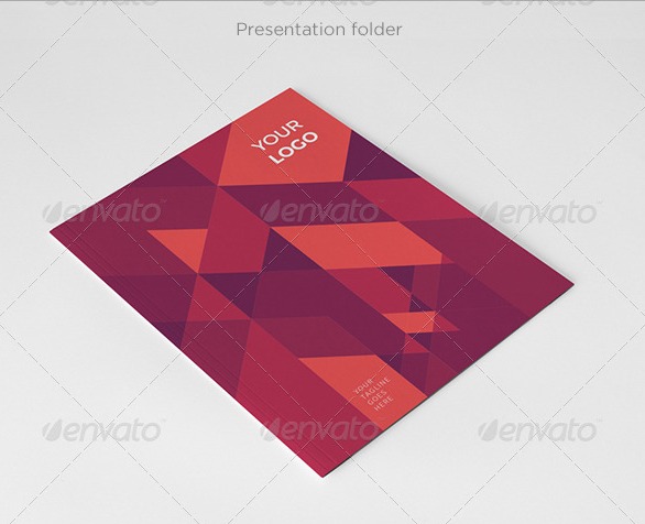 Modern red presentation folder template graphic river Modern red presentation folder