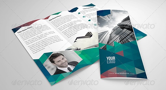 Modern trifold brochure template graphic river Modern trifold brochure