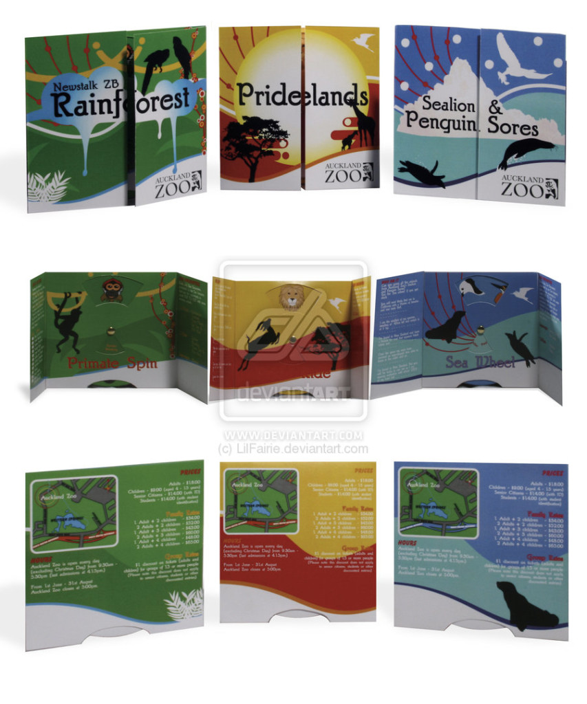 Zoo brochures by lilfairie | Creative Brochure Design Ideas Geometric Shapes and More | Entheosweb Zoo brochures by lilfairie