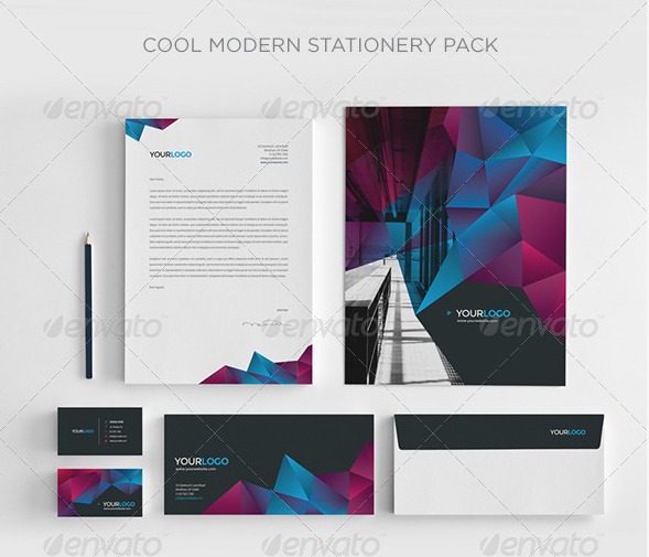 Cool modern stationery pack templates graphic river cool-Modernstationery-pack