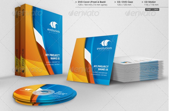 Corporate id evolution dvd cover templates graphic river Corp id evolution dvdcoverjpg