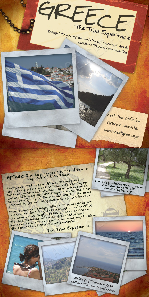 Travel brochure greece