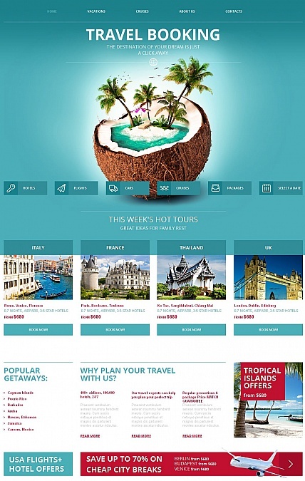 Template 49437   travel booking moto cms html template