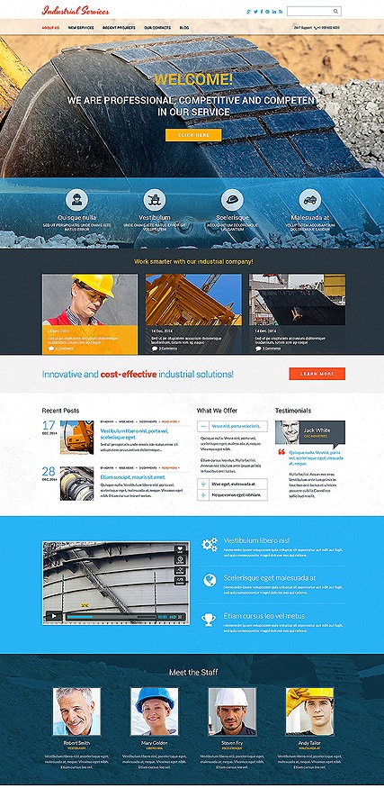 49527 industrial services drupal website template