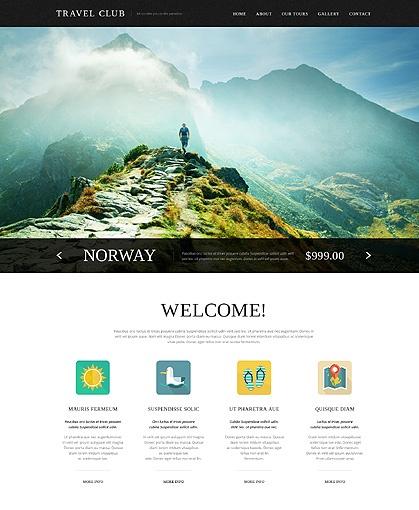 Template 49528   travel club javascript based website template